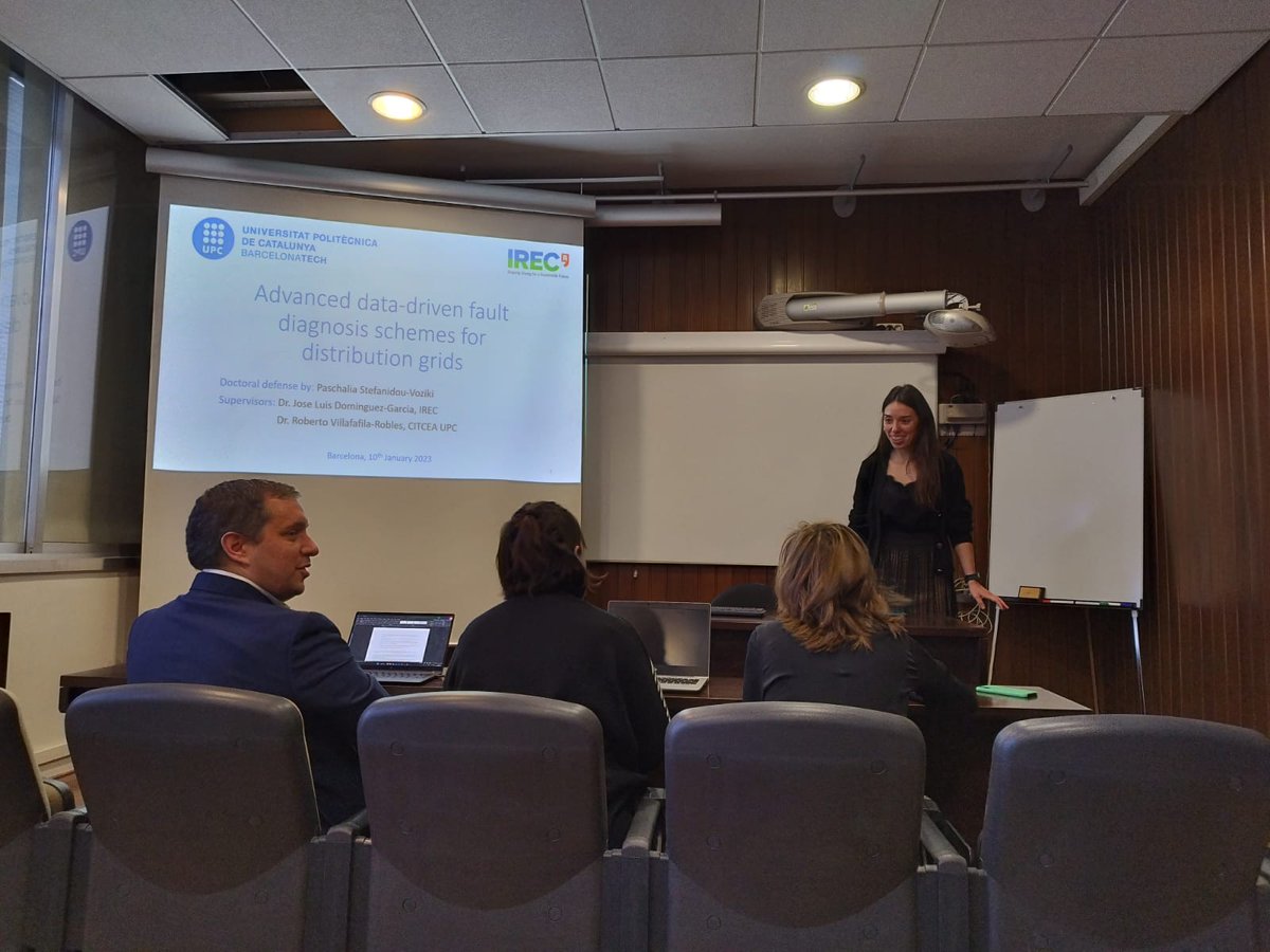 📢 PhD defense of Paschalia Stefanidou from the Power Systems group <a href="/IREC_Energia/">IREC</a>
✍️ Advanced data-driven fault diagnosis schemes for active distribution grids
📅 10/01/2023
⌚️ 10:30
📍 ETSEIB-UPC
🔗 doctorat.upc.edu/es/contenidos-…
#IRECthesis
@icerca <a href="/recercat/">compte no operatiu</a>