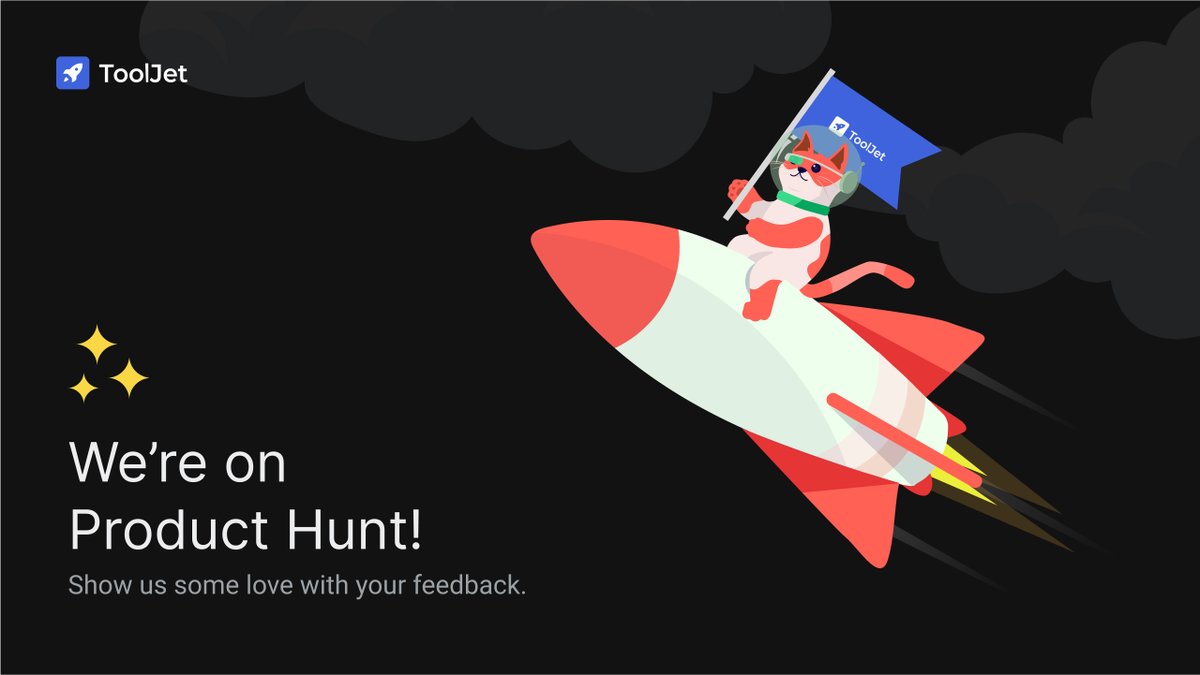 We're excited to announce the release of TooJet 2.0 🔥

We've been working hard for the last few months to bring out a refreshed and much more advanced version of ToolJet. 🚀

We are live on Product Hunt 😻 producthunt.com/posts/tooljet-…

#opensource #producthunt #launchalert