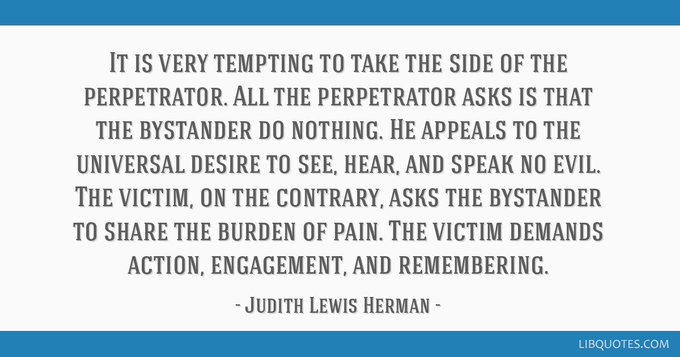 Judith Lewis Herman is an American psychiatrist, researcher, teacher, and author who has focused on the understanding and treatment of incest and traumatic stress. Wikipedia