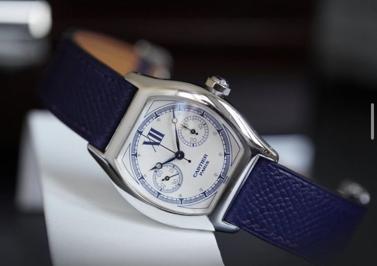 thom_vintage's tweet photo. Cartier Torture monopoussoir CPCP ref 2396 en or blanc. https://t.co/HLsYfTcdIY