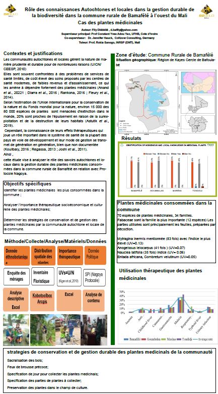 WABES_'s tweet photo. 70 #wildplants belonging to 34 families were identified
as #medicinalplants in Bamafélé. Sacred forests, bushfires, controlled harvesting & agroforestry are some methods adopted by #indigenousPeoples to conserve them.
@DiebkileFily, 2nd Prize winner: #B2GoldAward
#SPIBESAlumni https://t.co/fc7P2GWWbN