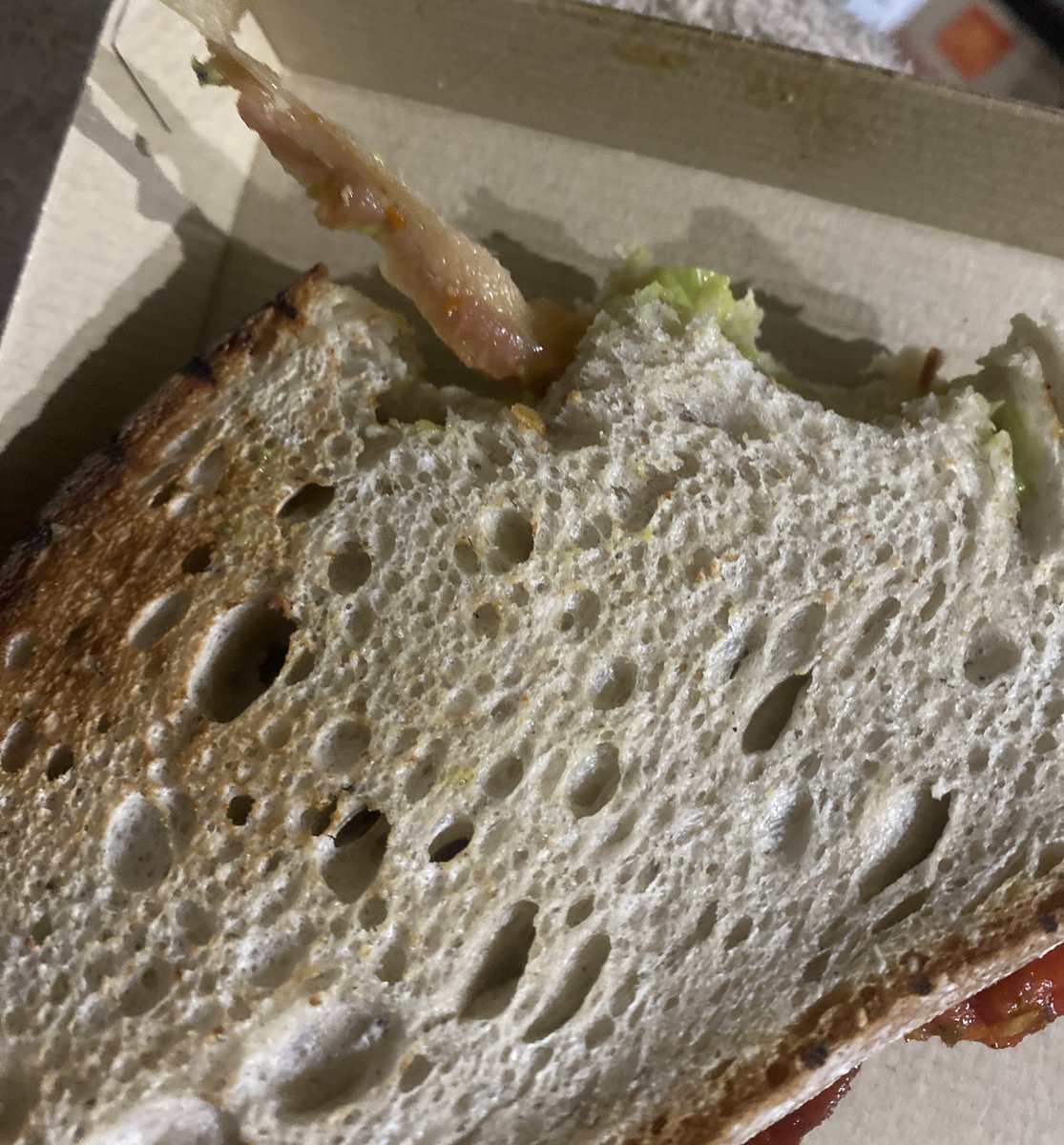 Simple_Sammi's tweet photo. @dunkindonuts decided to gift me food poisoning and raw bacon in my order ☠️🥴 just awesome…. https://t.co/EXKF0OB73Q