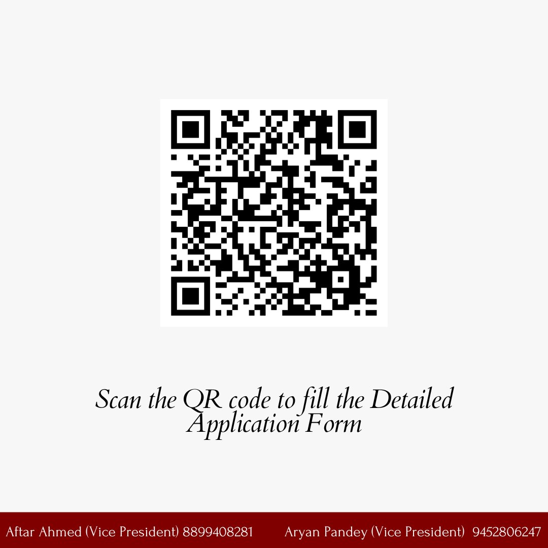 Symposium_Hindu's tweet photo. Greetings!
The Symposium Society - Policy and Deliberation Forum is elated to announce induction for the 1st year students of Hindu College.
Tap the link in bio or scan the QR code to fill the detailed application form.
Deadline - 16 January
#GrowWithSymposium https://t.co/8d2RFeOFMS
