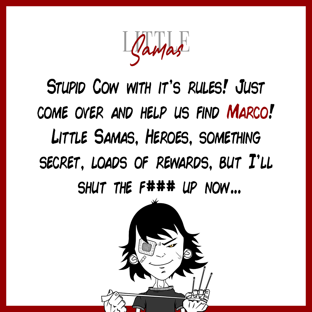 Let's find Marco
#Exosama #EXOSAMANETWORK #Moonsama $SAMA #SAMANFT #NFTCommunity #GAMEFI #NFTs