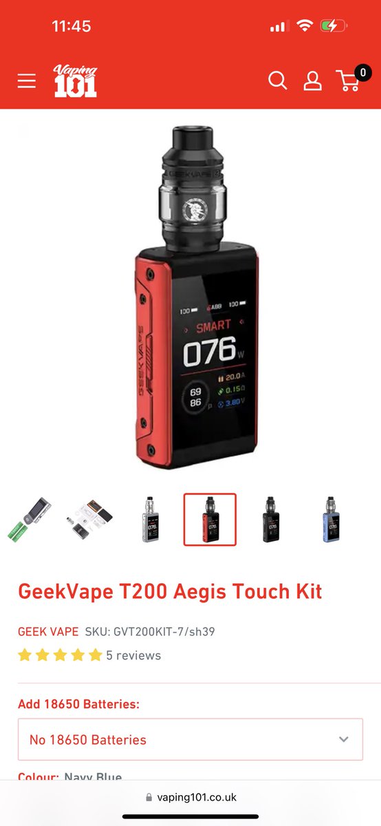 Just treated myself to a new vape 😁 because my old one the paint is coming off it because I use it so much lol #Vaper #Vape #GeekVape #Vaping101 

@UKVaping101