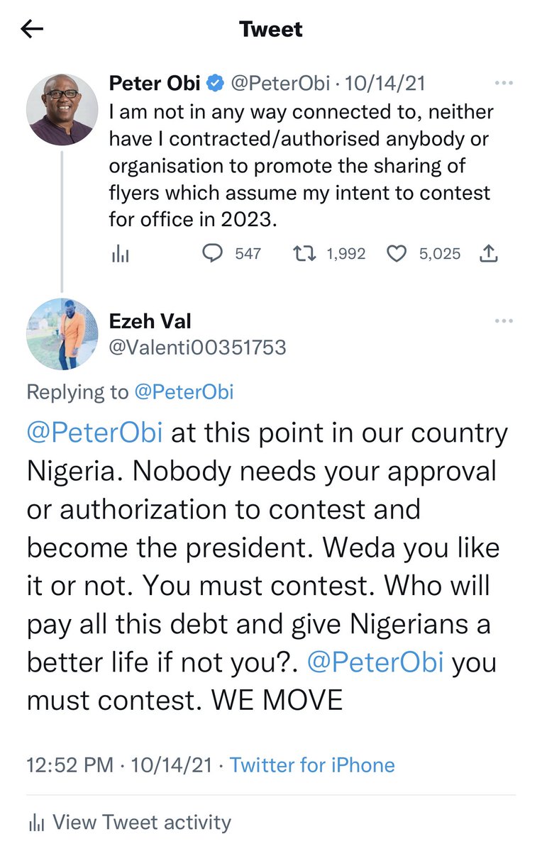 Keisha_Lakish's tweet photo. Wow Visionary young Nigerians who saw @Peterobi before most did amazing #PeterObi4President2023 #ObimustWin #VoteLabourParty #VoteLP amazing πππ https://t.co/MXlTGQdffW