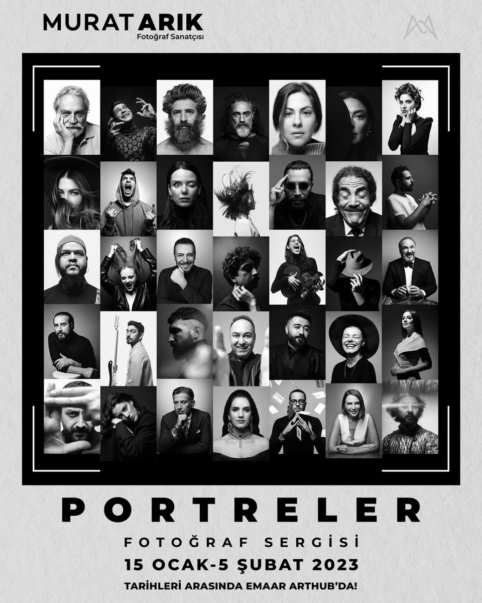 Yıllardır emek verdiğim fotoğraf sanatında ilk sergim olacak olan;
“Murat Arık Portreler Fotoğraf Sergisi” 15 Ocak saat 13.00’da Emaar Arthub’da lansman açılışıyla başlayıp 21 gün sürecek fotoğraf sergimize hepiniz davetlisiniz. 
.
#muratarik #muratarikportreler