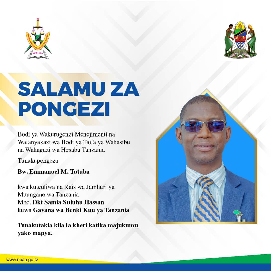 Salamu za Pongezi <a href="/BankOfTanzania/">Bank of Tanzania</a>