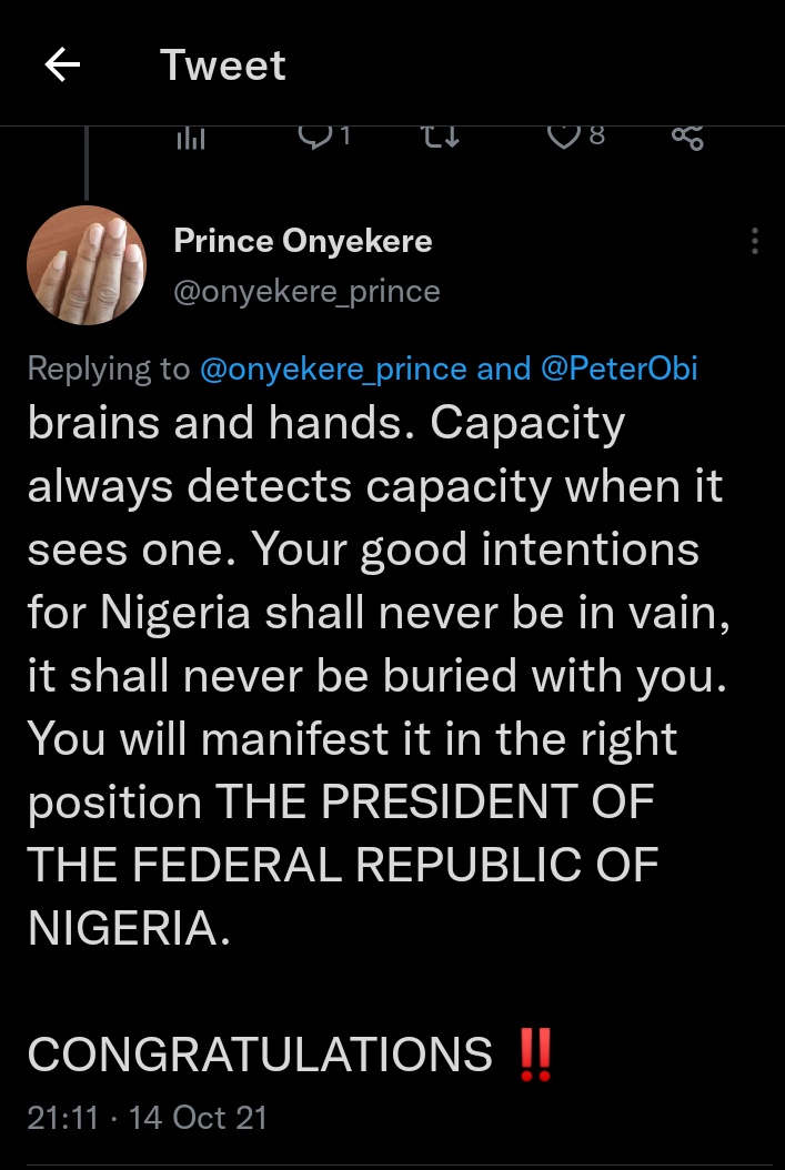 Keisha_Lakish's tweet photo. Wow Visionary young Nigerians who saw @Peterobi before most did amazing #PeterObi4President2023 #ObimustWin #VoteLabourParty #VoteLP amazing πππ https://t.co/MXlTGQdffW