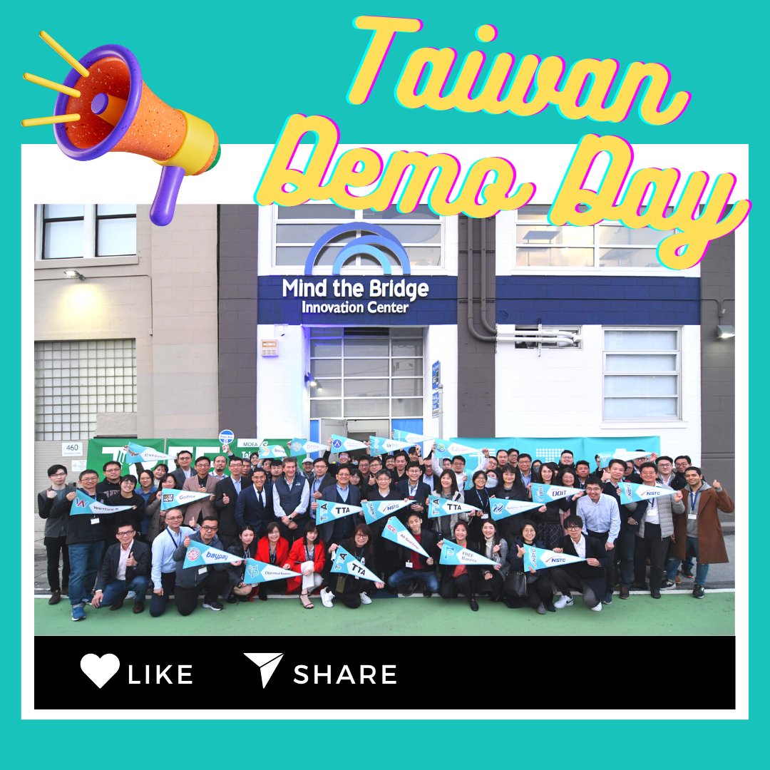 TaiwanTechArena's tweet photo. #TaiwanDemoDay @ Mind the Bridge Innovation Center, Silicon Valley 🤝
#TTA #TaiwanTechArena #CES2023 #innovation #entrepreneur #taiwan #MindtheBridge #SiliconValley #technology https://t.co/2NASY1MLGS