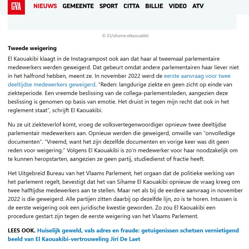 DjeeDeeBee's tweet image. #Kaouakibi wil terug aan de slag... wordt zij langs alle kanten geboycot door het Vlaams parlement.  Hetzelfde parlement dat unaniem vindt dat meer mensen aan het werk moeten.