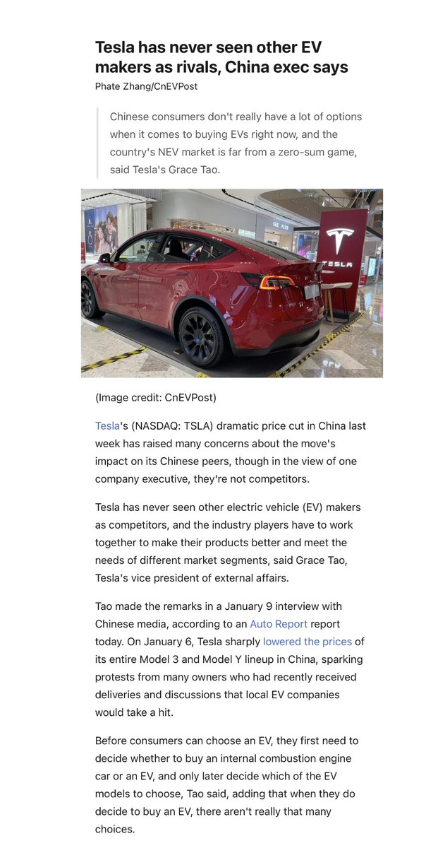 Berlinergy's tweet photo. Statements from an Interview of Grace Tao, #Tesla 🇨🇳VP of external affairs with Chinese Media reported today 

Worth reading #pricecuts, #costs, #salesmodel, #selfconception 

CNEV  

Original source: https://t.co/Qxo3UYvhzM https://t.co/Ofljm5RH28