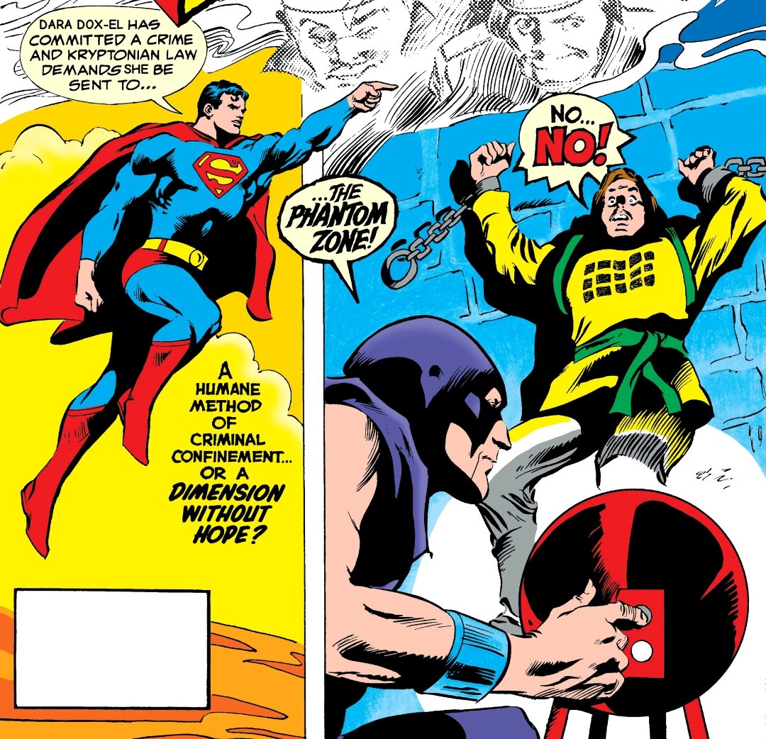 DaraSpindrift's tweet photo. Same People: "Dara Dox-El has committed a crime, and Kryptonian law demands she be sent to ...

"... the PHANTOM ZONE" https://t.co/WbeAlaBsXW