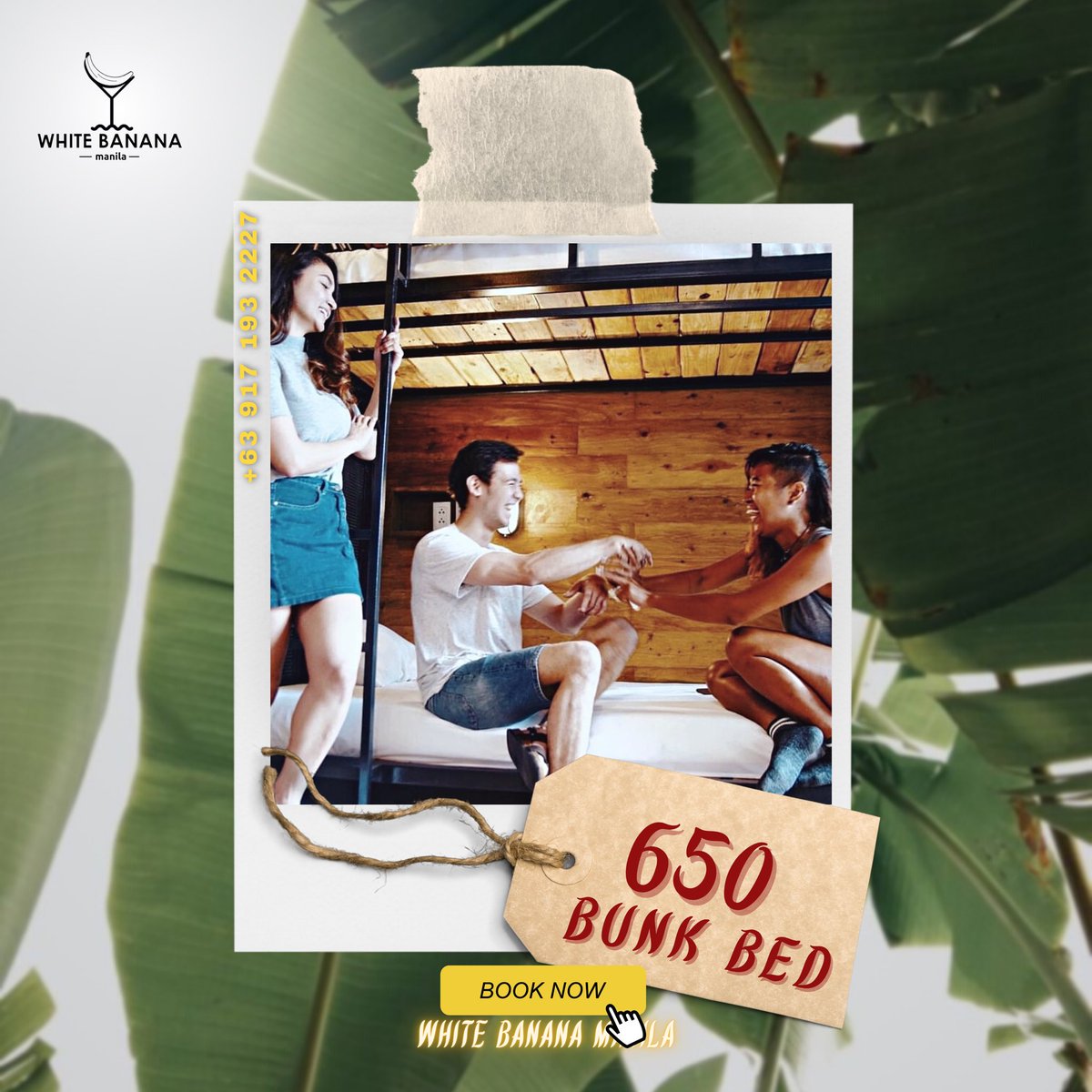 This is not a drill 🚨 Bunkbeds are at 650php 🚨
Book today and get further discounts 🥳

Fastest way to make a reservation? Call +639171932227 for a fuss-free reservation ☎️
Have a staycation with us. Your #PoblacionMakati all-in-one!
#philippines #hostelph #backpackerph #manila