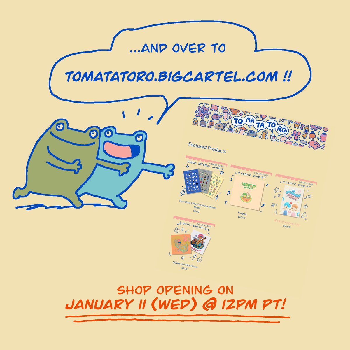 ✨MERCH DROP✨
https://t.co/L6qkUFPuNx
Orders starting on Jan 11 at 12pm PT!
Finally added stuff to my store! Hoping to do more with the shop this year. I'll be handling fulfillment myself - unfortunately, that means I won't be doing int'l orders, US only for now!