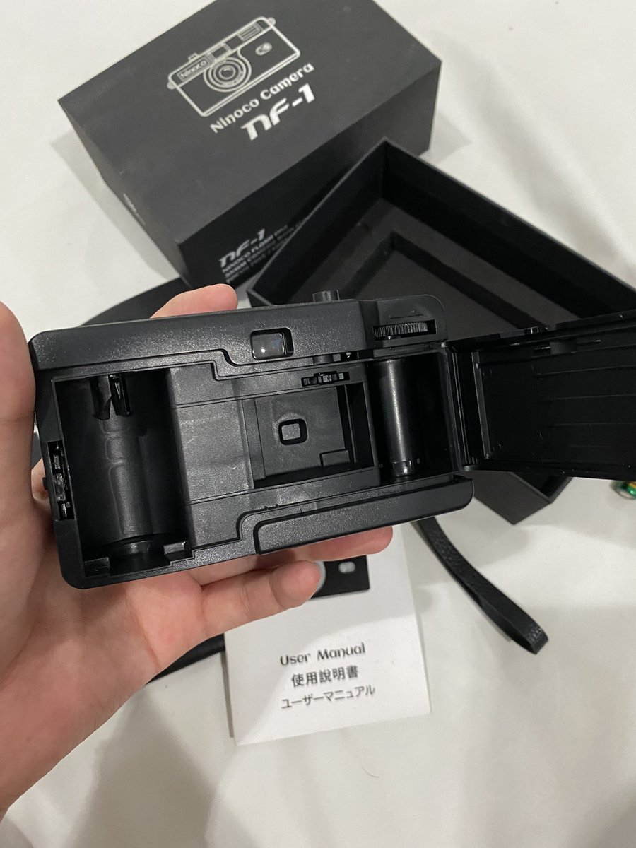 nanojblue's tweet photo. ส่งต่อกล้องฟิล์ม Ninoco NF-1 สีดำมือสอง อุปกรณ์ครบกล่อง กล้องฟิล์ม 35mm 800 รวมส่ง ทักมาสอบถามเพิ่มเติมได้นะคะ #ส่งต่อกล้องฟิล์ม #กล้องฟิล์มมือสอง #กล้องฟิล์มราคาถูก #กล้องมือสองราคาถูก #กล้องฟิล์ม #ninoco https://t.co/MpueFP0aDC
