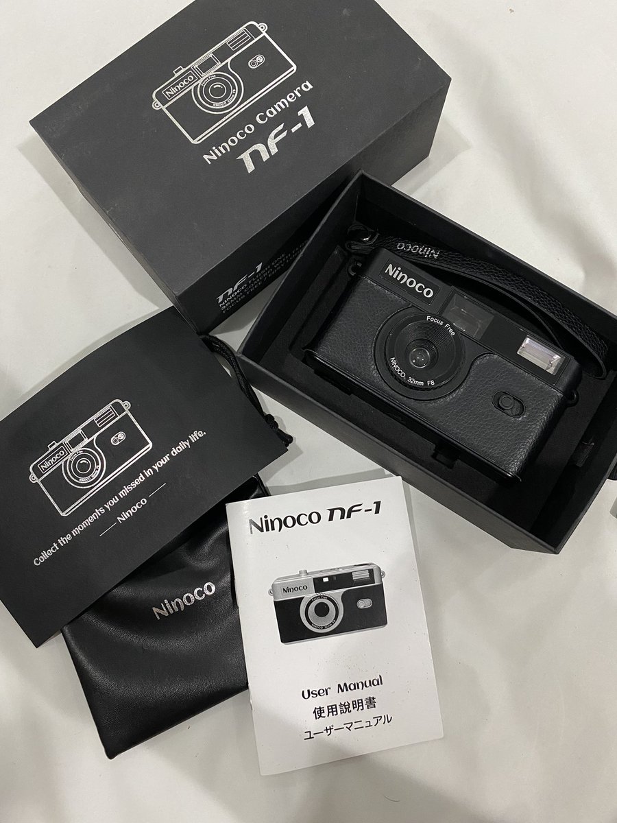 nanojblue's tweet photo. ส่งต่อกล้องฟิล์ม Ninoco NF-1 สีดำมือสอง อุปกรณ์ครบกล่อง กล้องฟิล์ม 35mm 800 รวมส่ง ทักมาสอบถามเพิ่มเติมได้นะคะ #ส่งต่อกล้องฟิล์ม #กล้องฟิล์มมือสอง #กล้องฟิล์มราคาถูก #กล้องมือสองราคาถูก #กล้องฟิล์ม #ninoco https://t.co/MpueFP0aDC