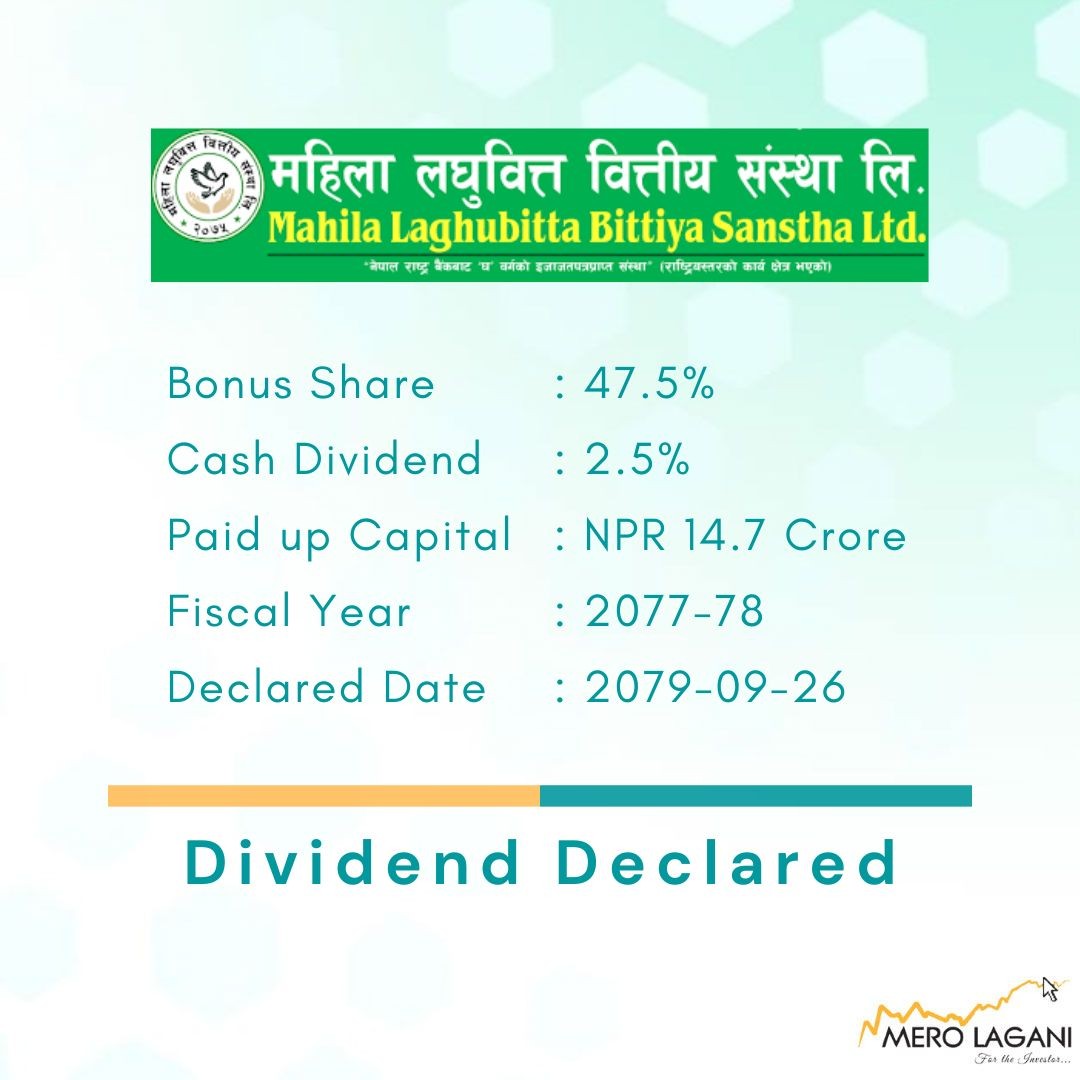 ComMerolagani's tweet photo. #bonusshare #declared #adbl #mlbs #mlbsl #ddbl #merolagani #merolaganinews https://t.co/jjA1buq1je