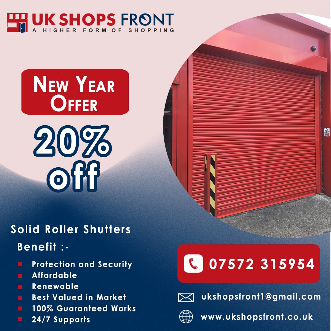 UkShopsfront's tweet photo. Shop for a high-quality Solid Roller Shutter and save 20% on your next purchase from UK Shops Front Call Now: +44 7572315954
Website: https://t.co/7uHKLpwgW7
#ukshopsfront #solidrollershutter #solidshutter #solidroller #toughenedglass #aluminiumshopfront #shopfront #Solid #doors https://t.co/ZwZYJg0uzr