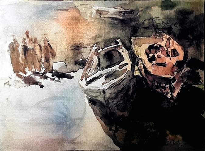 muhammadbatah's tweet photo. Boats invWatercolour https://t.co/N6uBJwE4jc