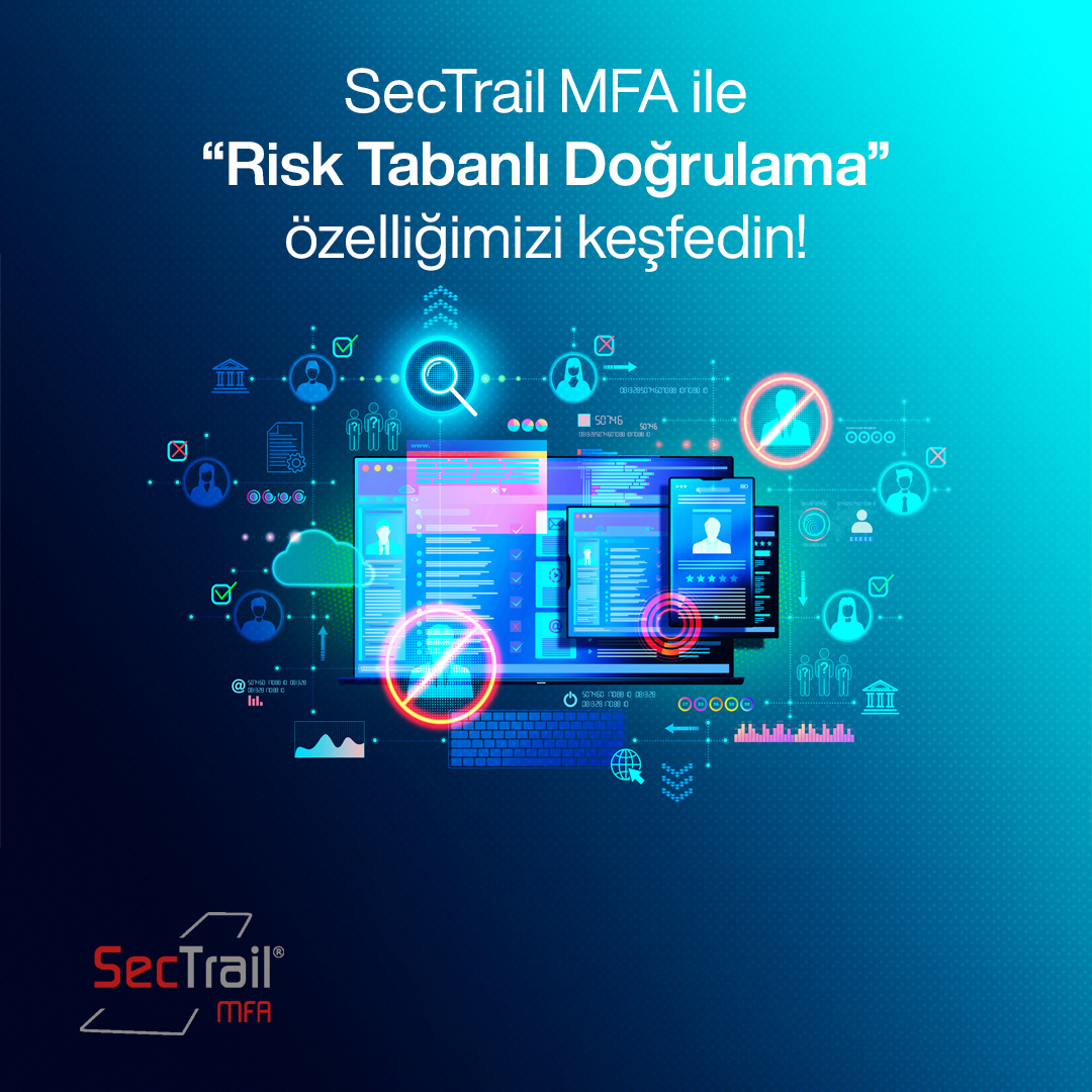 SecTrail MFA Risk Tabanlı Doğrulama Analizi, şirket uygulamalarınızda kullanıcıların oturum açarken doğrulanması ve algılanan riske dayalı olarak puanlama yapılarak erişim izni verilmesini veya reddedilmesini sağlar. 
sectrail.com

 #riskanalysis #cybersecurity #mfa
