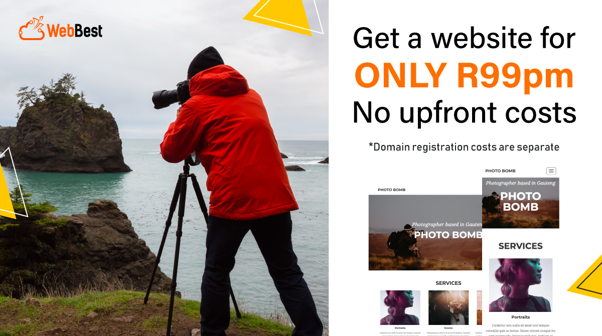 WebBestCC's tweet image. Get a website for only R99 per month. #website #smallbusiness. If you do not have a huge budget for a website, this is the best option to get you started. Ask us for more info at info@webbest.co.za or check our website for more info webbest.co.za/template-websi…