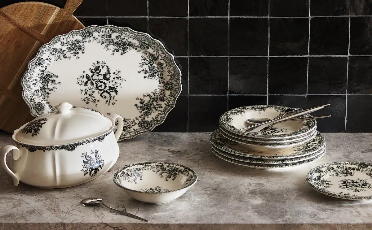 フローラルデザインのテーブルウェアライン🍽 ディナープレート