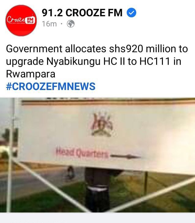 Yesterday,Rwampara District launched construction at Nyabikungu HC 2 which has been advanced to a health centre 3 level. Over 900M bunch has been secured for this project. Thank you Hon <a href="/KankundaAmos/">Hon. Amos_Kankunda ( Akooki ka Rwampara)</a> for the lead with our LG <a href="/Parliament_Ug/">Parliament of Uganda</a> <a href="/GovUganda/">Government of Uganda</a> <a href="/MinofHealthUG/">Ministry of Health- Uganda</a> <a href="/DianaAtwine/">Dr. Diana Atwine</a>