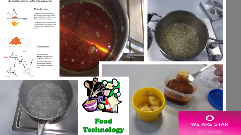 edengirlsslough's tweet photo. Year 10 students have been learning about caramelisation and heating sugar resulting in a sweet nutty flavour and syrupy brown colour. Have a look to see the process in action! #FoodTech #Caramelisation #Skills #WeAreStar https://t.co/bdYrNz8TQl