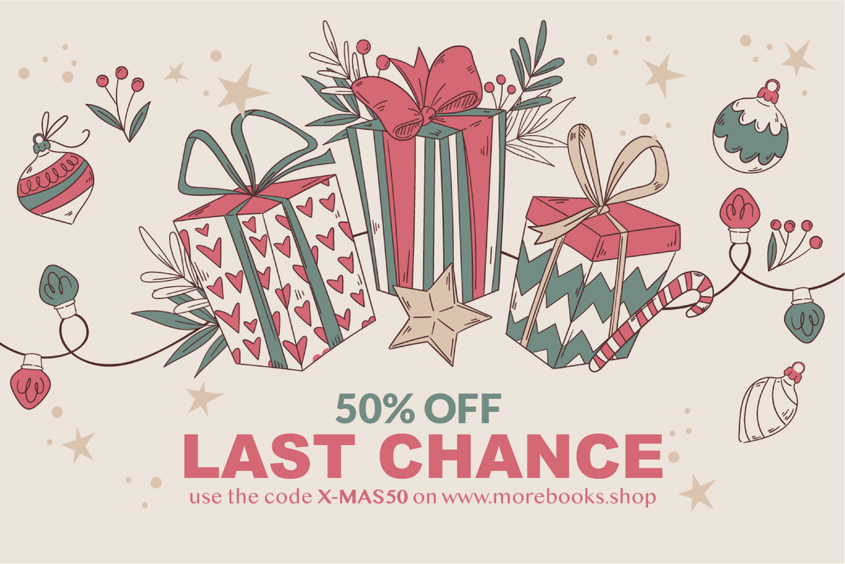 📢 LAST CHANCE❗ Holidays are long gone but you still get a chance for a 50% discount on our official web store, visit morebooks.shop now! Use the code X-MAS50 at checkout. Offer valid till the end of this week. #booksale #booksales #OfferSale #discounts