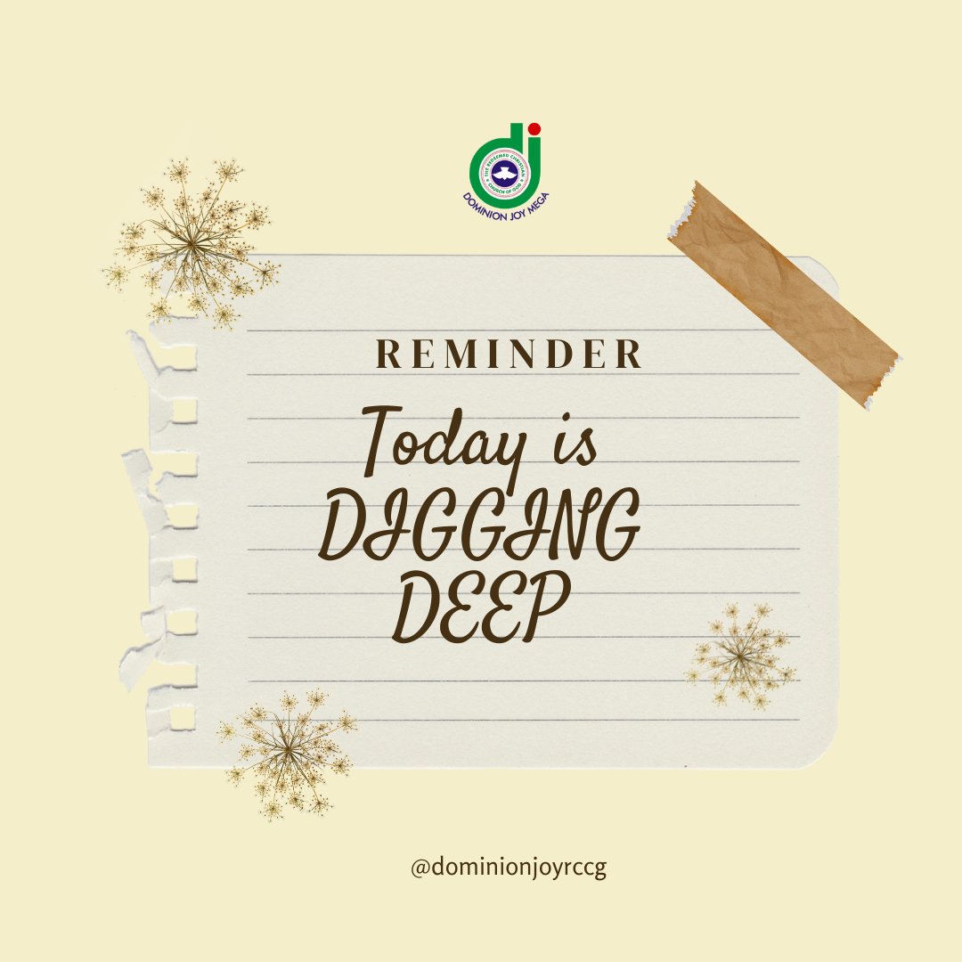 dominionjoyrccg's tweet photo. Join us for #DiggingDeep by 5pm at #205OronRoad #DominionJoy #DominionJoyRCCG #DominionJoyMegaParish #GetYourPVC #VoteWisely https://t.co/lsx5t7J33o