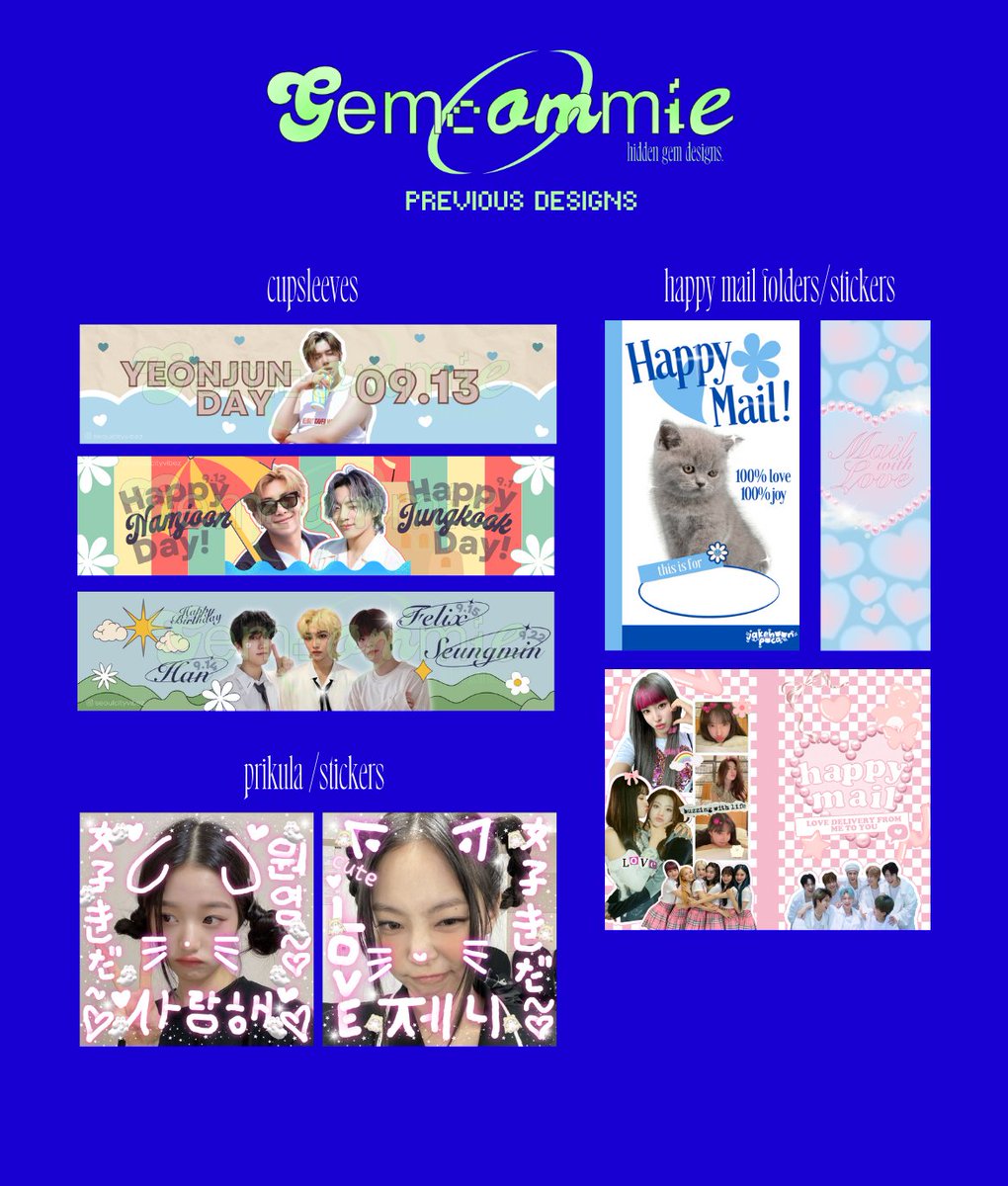 gemcommie's tweet photo. 📗 gemcommie is now accepting comms ! 
𓄲·˚ watermark, thank you card, cupsleeves, stickers, banners, pubmats, shirt design etc. 
𓄲·˚ if 100% interested, send me ur details (see service form)
𓄲·˚ make sure to read faqs for more info ! https://t.co/EJ8I0q8MP2