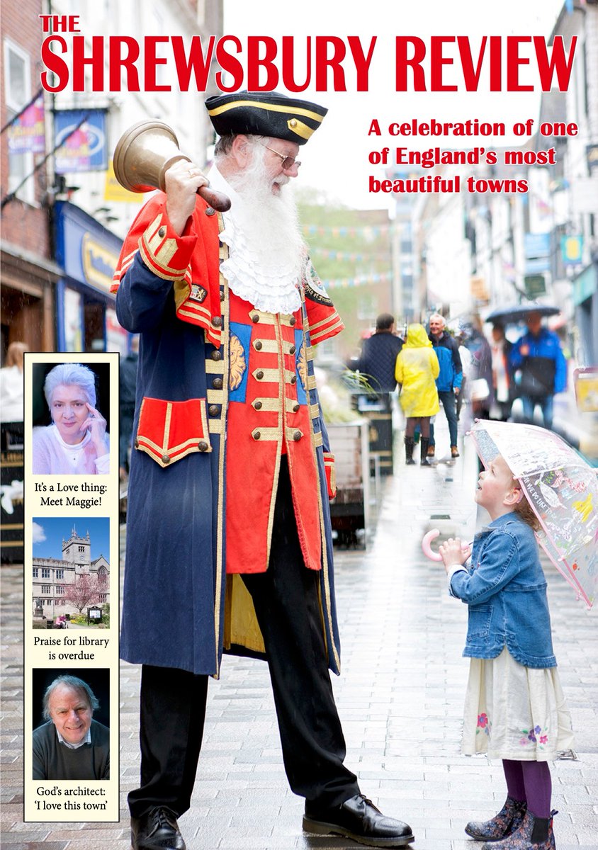 Pick up your copy of The #Shrewsbury Review from our venue now! A 100-page hardback celebration of the town, packed with beautiful photographs and insightful articles on history, heritage, architecture, Shrewsbury personalities and much more!