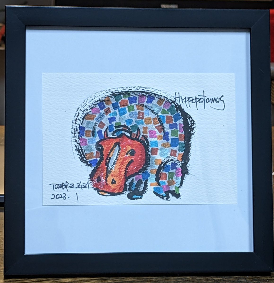 本日の作品。 #クラッシックカーイラスト #ワンちゃん似顔絵 #ネコ