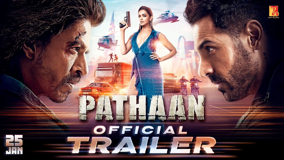 OttXpress's tweet photo. The Ultimatum is Here Now! Look at him man 🔥💥

The official #PathaanTrailer is OUT NOW! The film is releasing in Hindi, Tamil &amp; Telugu on 25th January 2023.

Trailer (Hindi): https://t.co/5x0nXOMAJ0

#Pathaan | #ShahRukhKhan | #DeepikaPadukone | #JohnAbraham | #YRFSpyUniverse https://t.co/iQegmLQllT