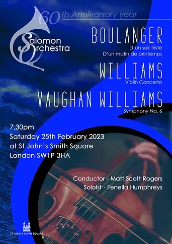 Book now for our 1st concert in our 60th year, conducted by Matt Scott Rogers. Vaughan Williams' glorious 6th Symphony, Fenella Humphreys in Grace Williams' Violin Concerto and 2 excellent miniatures by Lili Boulanger. Tickets: bit.ly/3jSOSYj
<a href="/RVWSociety/">Ralph Vaughan Williams Society #RVW</a>