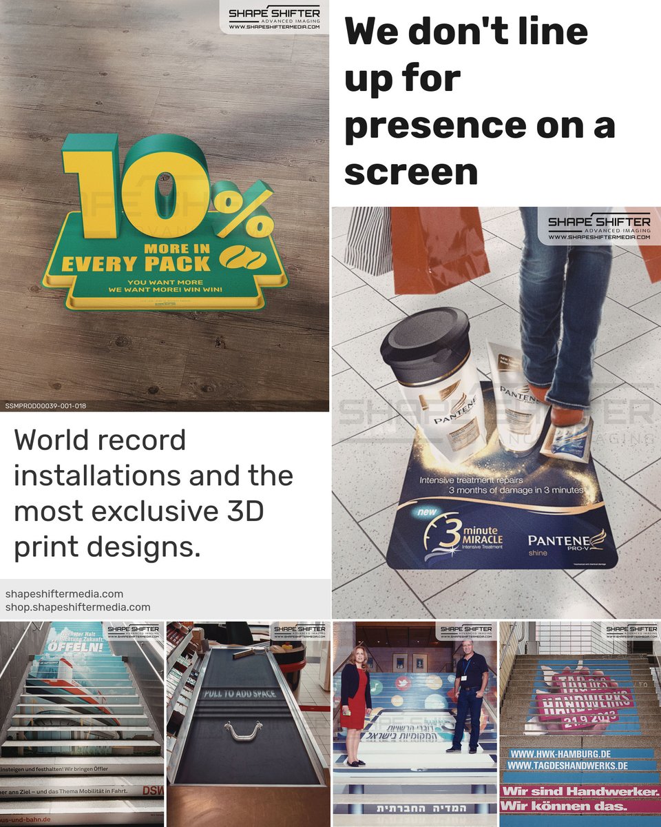 shapeshiftergfx's tweet image. ssm.li We don't line up for presence on a screen World record installations and the most exclusive 3D print designs. #partybackdrop #hospitality #vinil #movieposter #paintprotection #marketingstrategy #pointofpurchase #wrapped #printingservice #stickerlantai