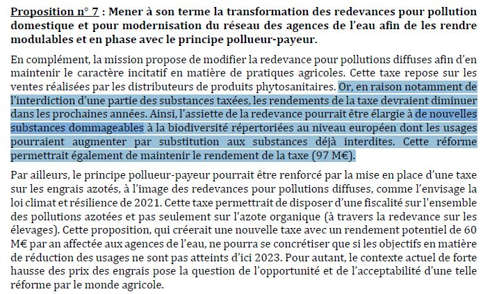 AEGRW's tweet photo. Ubuesque : les agriculteurs payent moins de redevance pour pollution diffuse à cause de l’interdiction des phytos les plus dangereux. L'@IGEDD (Ministère écologie) propose donc de taxer les substances qui remplacent ces phytos interdits ! Mais pour qui prend-on les agri ? https://t.co/hasXkHt0Zp