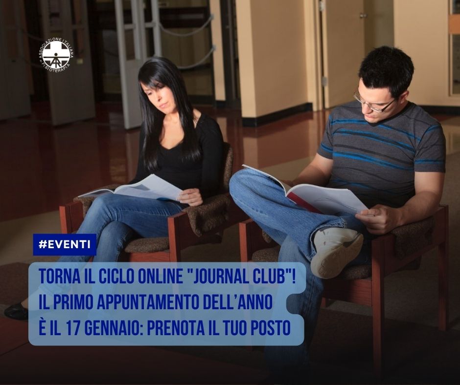 📅 Il 17/01 torna il #JournalClub con il primo appuntamento del 2023 a cura di AIFI ST Piemonte e Valle d'Aosta.
📰 Articolo "Effectiveness of focused meditation for patients with chronic low back pain" presentato da Tiziano Innocenti.
Iscrizioni: aifi.net/journal-club-1…
