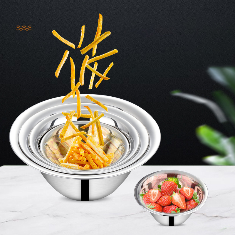 MeisiteNecessit's tweet photo. Multi size Double wall stainless steel salad bowl Heat insulated bowl

sizes:  14/18/20/22/24/26 cm

You can use it to marinate meat or serve food . 

#chips #dish #bowl #mixing #stainlesssteel #salad #insulation #food #restaurant #indian #thailand #korea https://t.co/7NliRgrhwZ