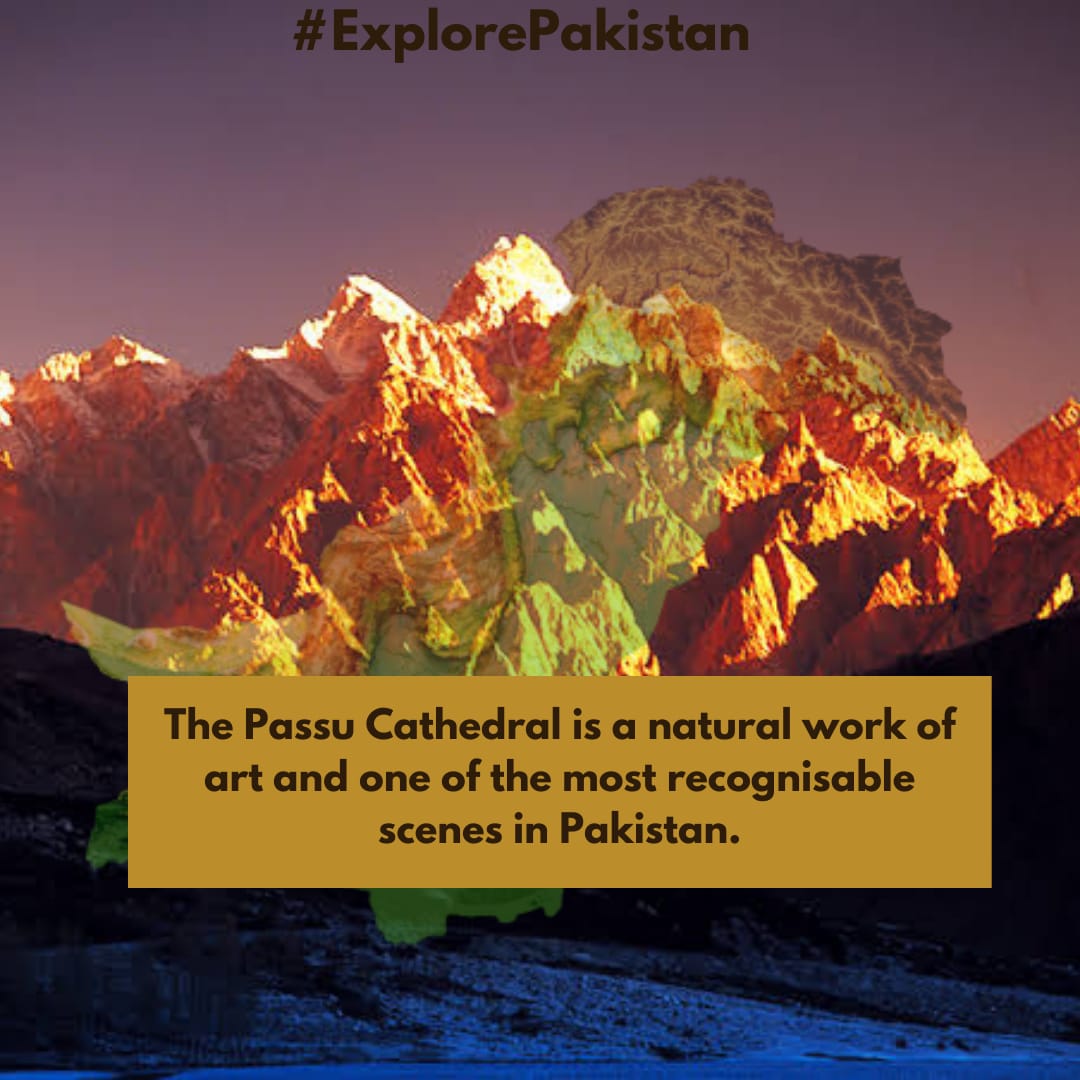 Passu Cathedral', lies to the north of the Gulmit village in Gojal Valley. It is the most photographed peak of the region. Also nearby are the high peaks of Pasu Sar, Shispare Sar, and Batura.
#ExplorePakistan