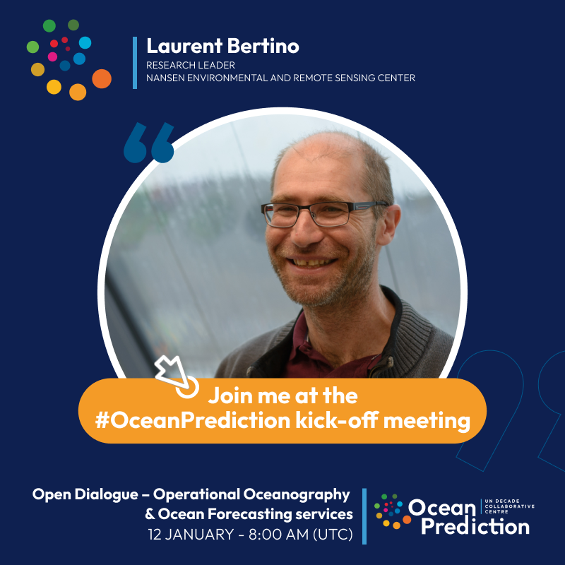 The Nansen Center is represented by Dr. Laurent Bertino, talking about operational systems. 
#OceanPrediction #Oceanforecasting #oceanobservation #MercatorOcean