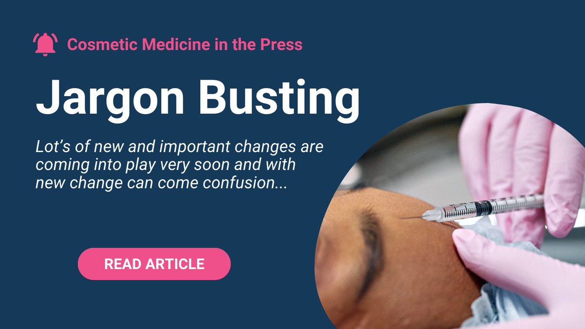 diplomamsc's tweet image. Our highly established and qualified programme leader Dr Ana Cristina Diniz Silva breaks down the acronyms and jargon that practitioners may be encountering as the sector moves towards new legislation: mag.aestheticmed.co.uk/magazine/reade…

#AestheticPractice #AestheticsDoctor
