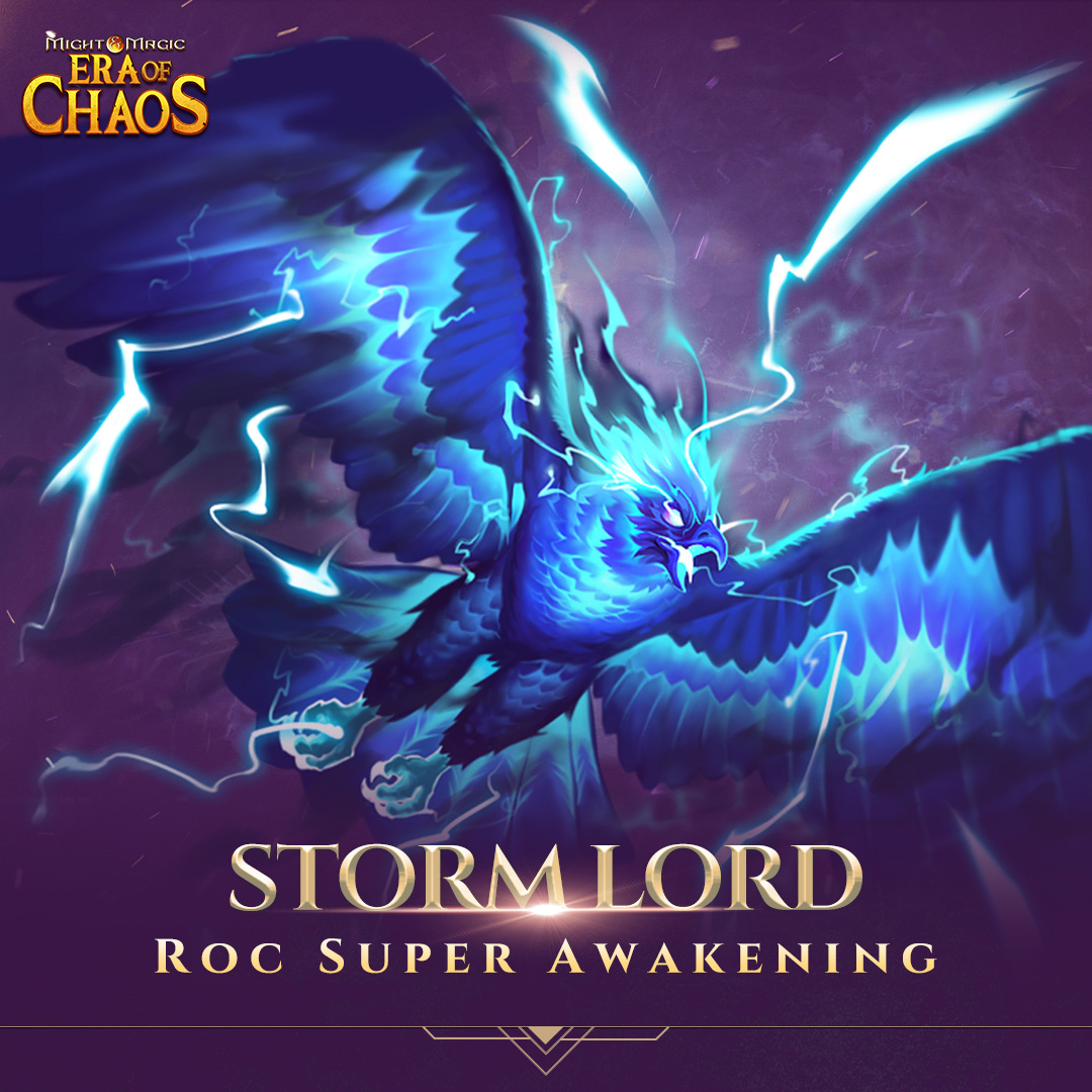 MightEra's tweet photo. Dear Lords and Ladies, 
Roc's Star Soul Awakening is coming soon!🥳
Roc's Super Awakening – Storm Lord (Caster)
Roc's Altered Awakening – Thunder Dragon (Charging)
The Rocs flying above the desolate hill are ferocious predators. They whisper to the lord of the land. https://t.co/nCJlRIqxST