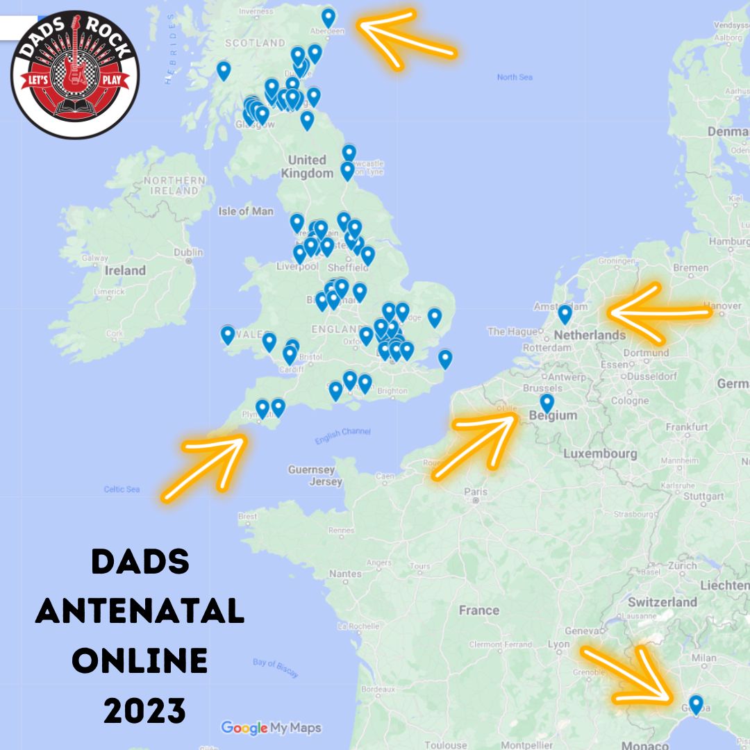 DadsRockOrg's tweet photo. Over 100 Dads have joined us online so far this year for Dads Antenatal Workshops, from Aberdeen, to Plymouth, from Genoa to Amsterdam 💪
Dads care! Our workshops take place each month. Sign up here to join in: https://t.co/WYuZx82lgj https://t.co/ZQHix0yTiz