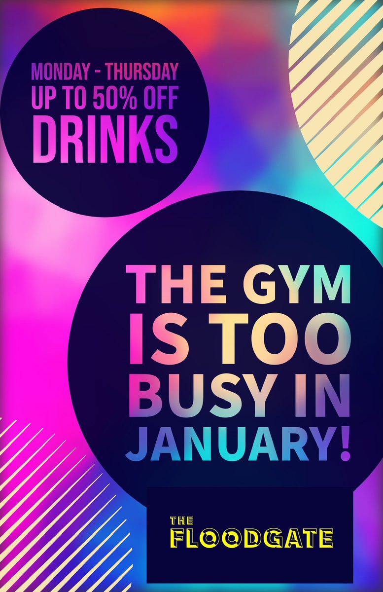 We totally support new years resolutions and keeping fit (body & mind), but the fact is 'The gym is just too busy in January'. let the initial rush calm down (while hiding out at The Floodgate) before venturing in 😂 
#january2023 #januarysale #gymlife #newyearsresolutions