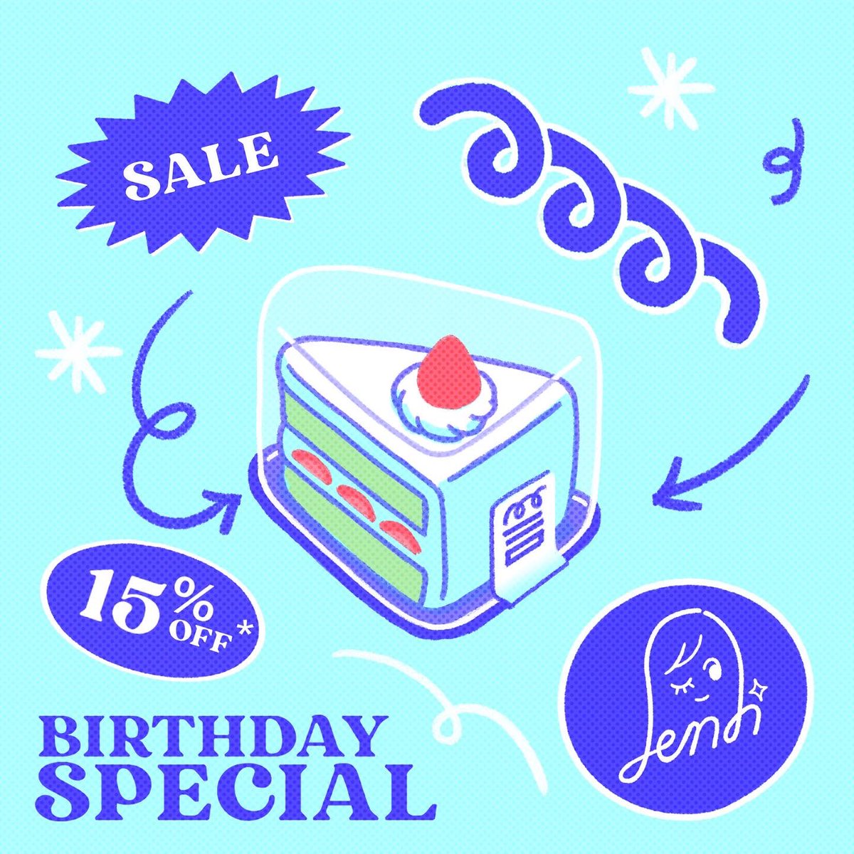 I’m running a sale on my shop in celebration of my birthday! Get 15% on orders $20 or more. Ends January 17th ✨