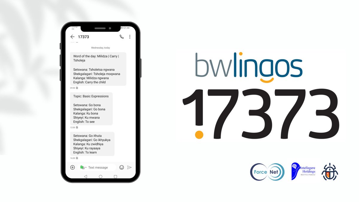 Learning Botswana languages has never been so EASY! Send "wbwlingos" to 17373 to subscribe. Try it now for FREE! 

Lesson Example:-

Topic: Expressions

Subiya: Ku wamba
Shiyeyi: Ku hweta
Shekgalagari: Go bola
Kalanga: Ku lebeleka.
English: To speak
Setswana: Go bua