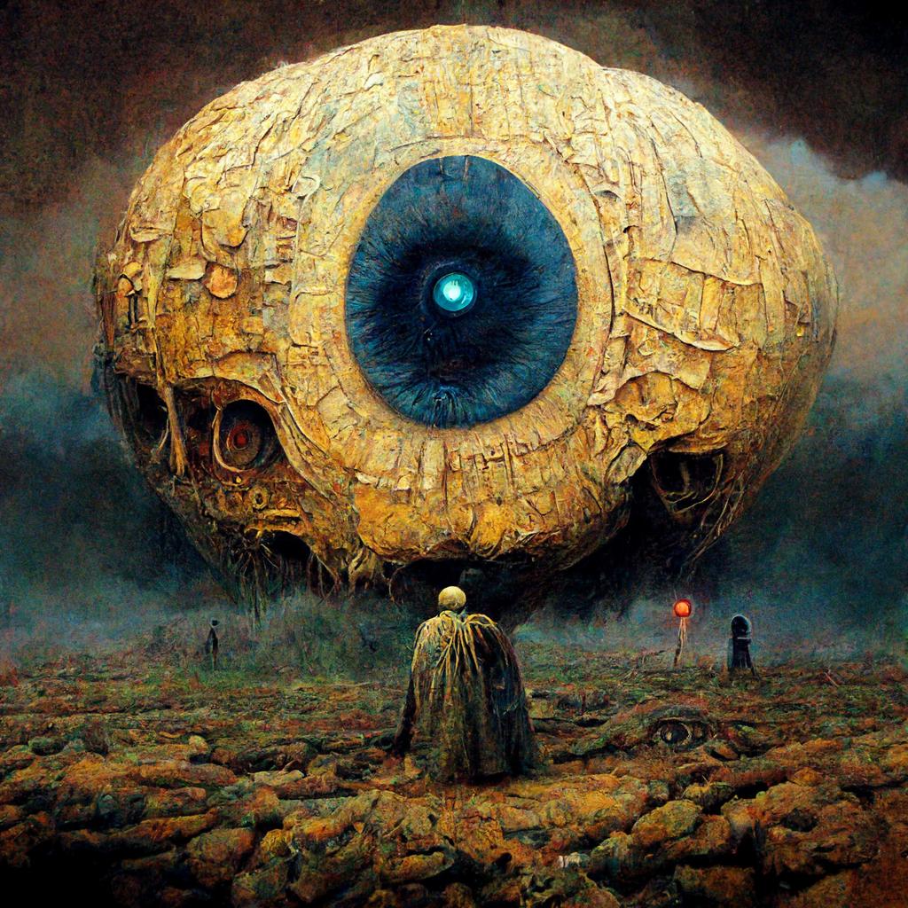 vermisluminium's tweet photo. Suddenly the ancient gods awaken and demand the deaths of those who desecrated their tomb.
#aiart #beksinski #midjourney #lovecraft #horrorart #digitalart #digitalartwork https://t.co/jD5JBEH9g2