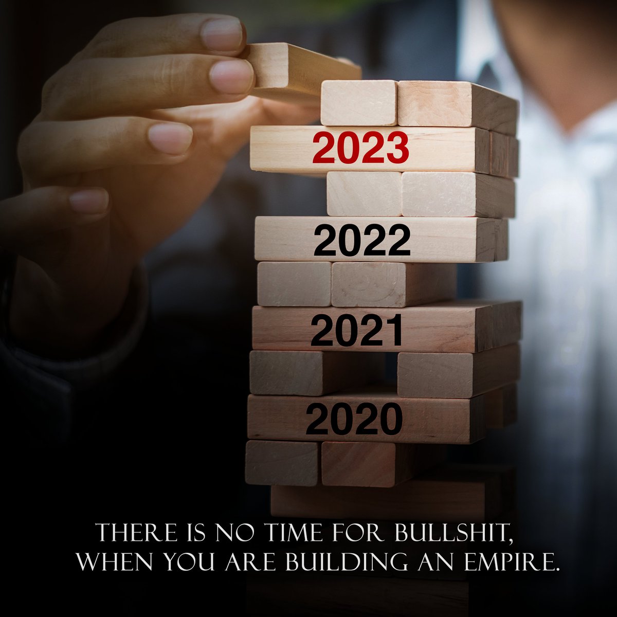 'There is no time for bullshit, when you are building an empire.'

#NoTimetoWaste
#DontWasteMyTime
#Focused
#NoBS
#keepyoureyesontheprize
#WorkSmarter